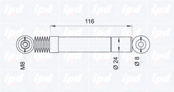 IPD 11-0851 Vibration Damper, v-ribbed belt